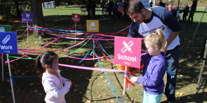 #getajaxmoving engages with kids during Pumpkinville festival