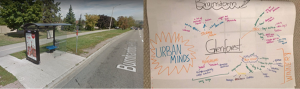 Bus stop bulletin board idea