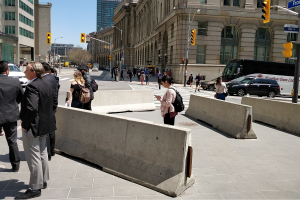 Barriers at York and Front St., Toronto