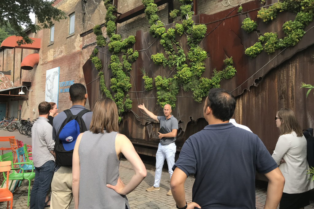 Geoff Cape, founder and CEO of Evergreen guiding the tour