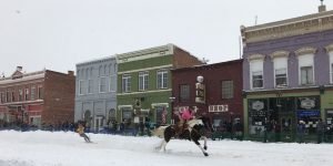 Skijoring in Leadville, Colorado.